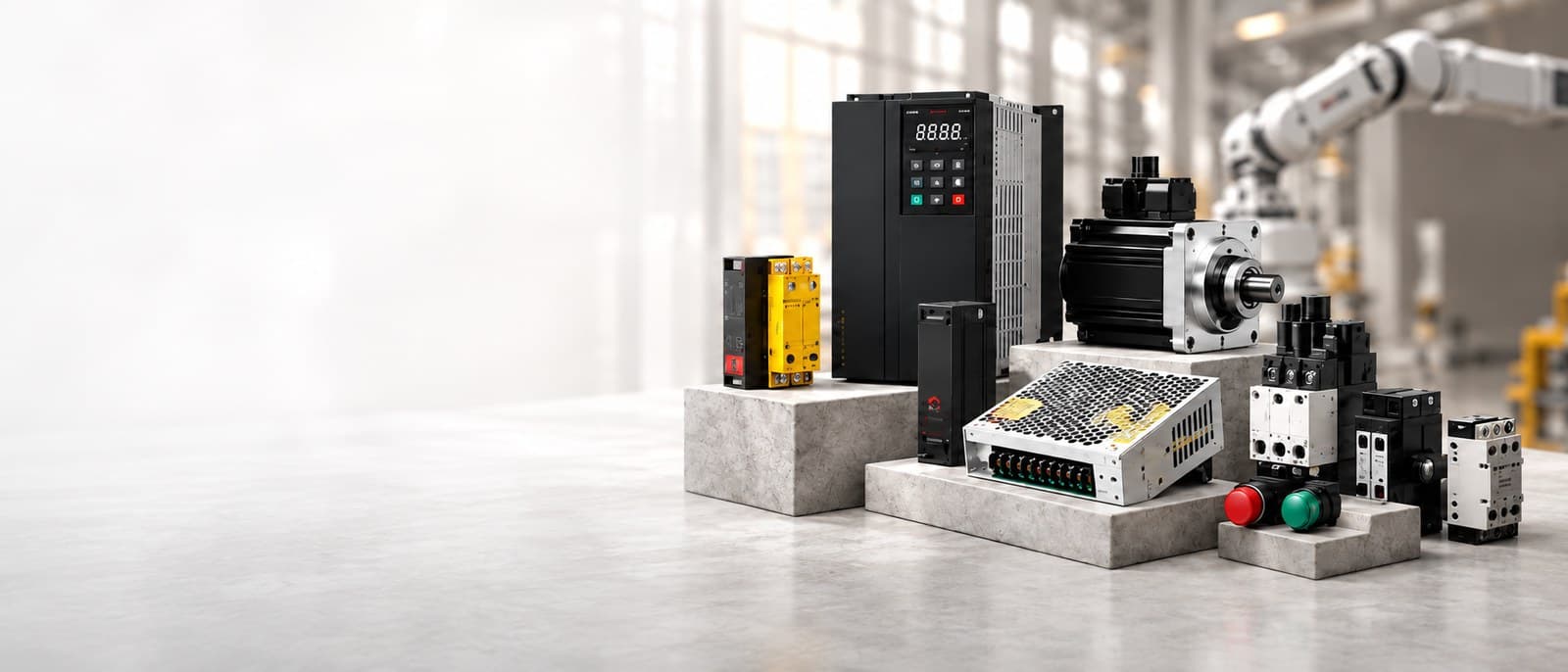 Automation, electrical and industrial components on display